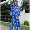 Women Abstract Lines Co-Ord Set | Women Loungewear Set | Travel Co-ord Set