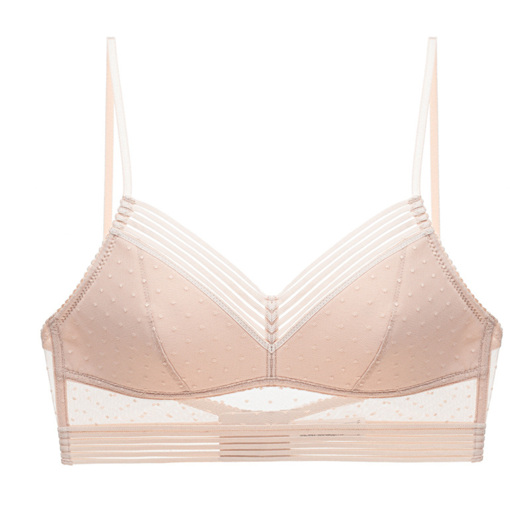 Women Low Back Wireless Lifting Lace Bra Set