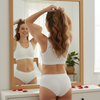 Pleasing Strings Women's Wireless Ribbed Knit Bra & Panty Set