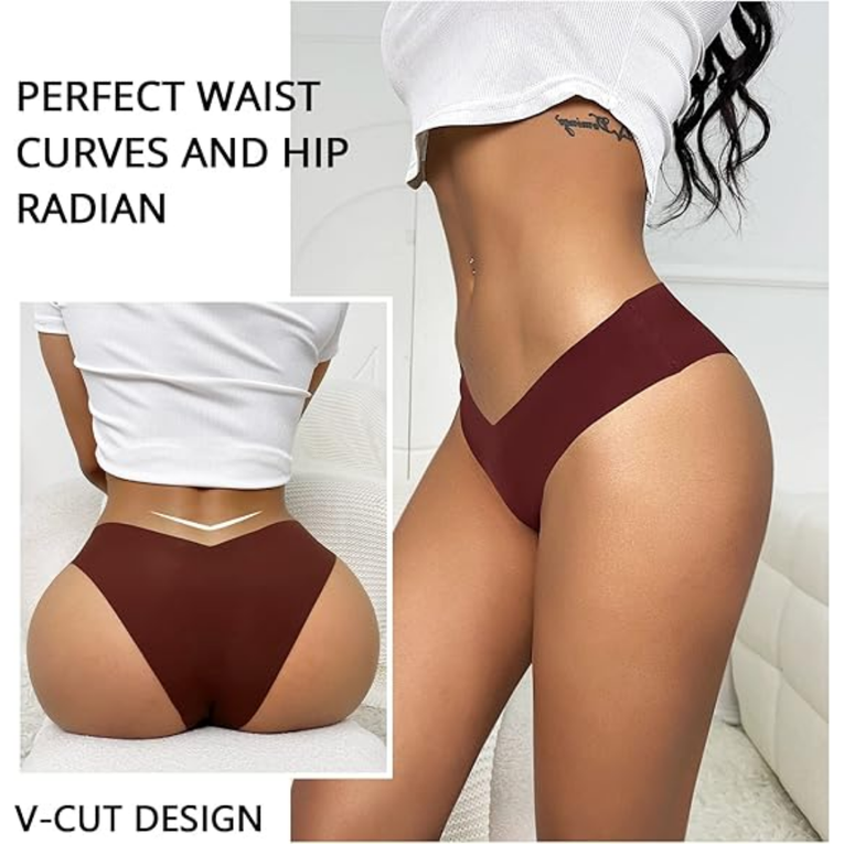 Pleasing Strings Seamless Bikini Set for Women Sexy V-Waisted Stretch Underwear