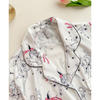 Women's Silk Satin Half Sleeve Button Down Pyjamas Set Loungewear