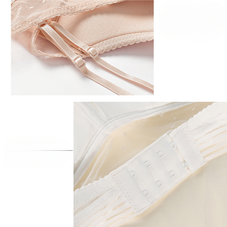 Women Low Back Wireless Lifting Lace Bra Set