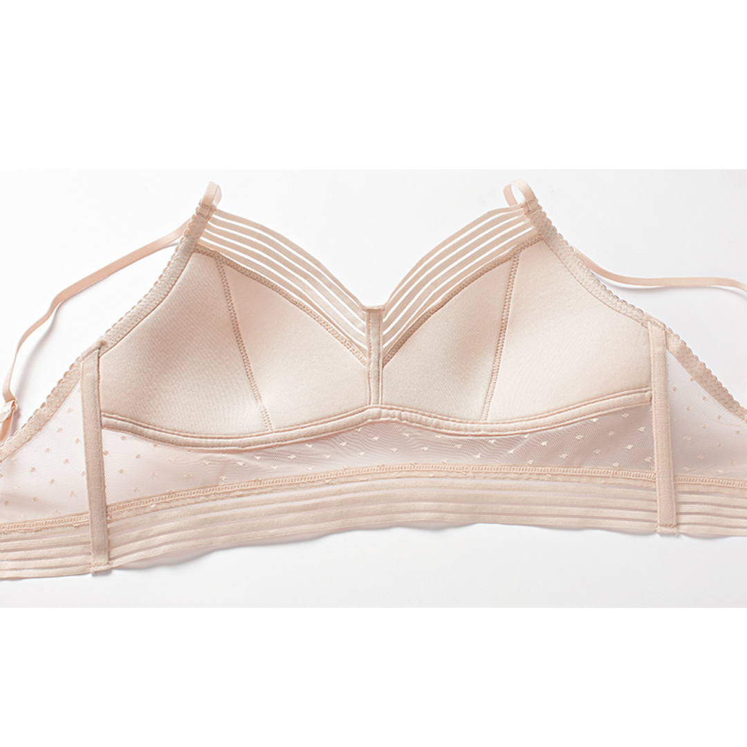 Women Low Back Wireless Lifting Lace Bra Set