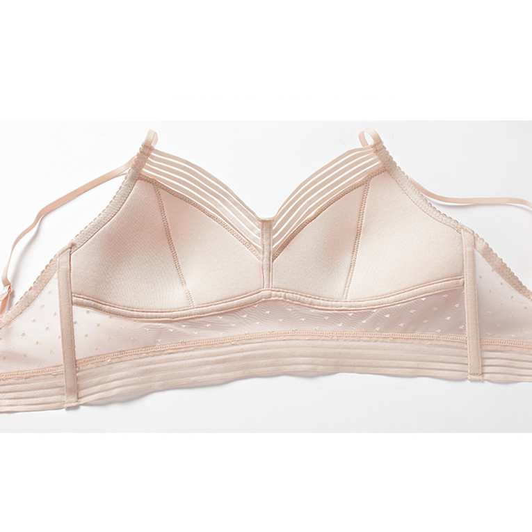Women Low Back Wireless Lifting Lace Bra Set