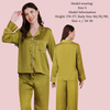 Pleasing Strings Women's Premium Silk Luxury Long Sleeves Pyjama Set
