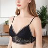 Women Sexy Lacy Black Wireless Bra
