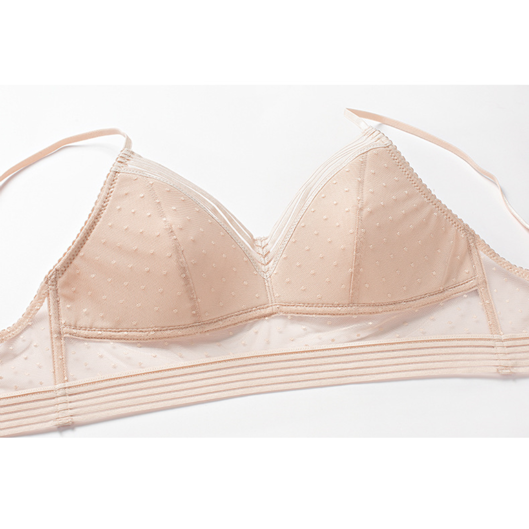 Women Low Back Wireless Lifting Lace Bra Set