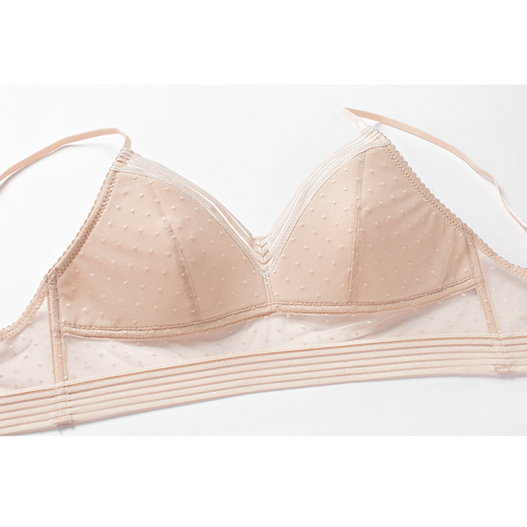 Women Low Back Wireless Lifting Lace Bra Set