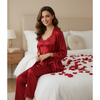 Pleasing Strings Women Cami Short Pyjamas with Robe 5 Pc Set