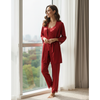 Pleasing Strings Women Cami Short Pyjamas with Robe 5 Pc Set
