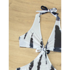 Pleasing Strings Tie Dye with Halter Neck & High Thigh Slit Cutout 3pc Swimsuit for Women
