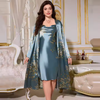 Pleasing Strings Women 5pcs Elegant Floral Print Nightgown Set