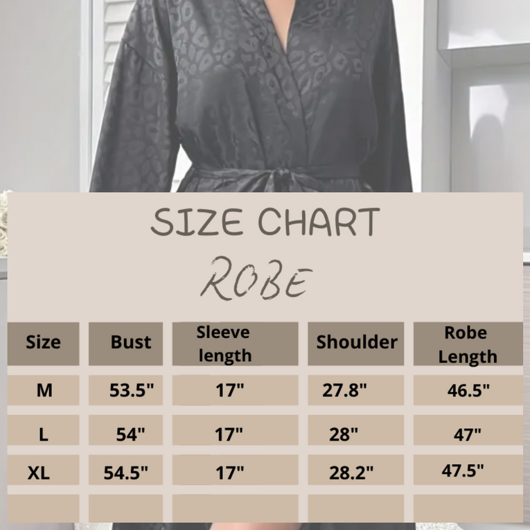 Pleasing Strings Women Silk Satin Leopard Print Robe
