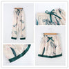 Pleasing Strings Women's Pyjamas Set 7pcs Silk Satin Loungewear Cami Shirt Pj Set