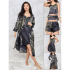 Pleasing Strings Women 5pcs Elegant Floral Print Nightgown Set