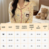 Pastel Bow Print Button-Down Pajama Set