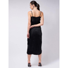 Women Satin Nightgown Silk Chemise Cowl Neck Negligee Sleepwear with Adjustable Straps