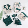 Pleasing Strings Women's Pyjamas Set 7pcs Silk Satin Loungewear Cami Shirt Pj Set