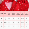 Women’s Red Heart Print Night Suit Set