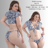 Pleasing Strings Zebra Stripe Side Tie Swimwear Bikini Set