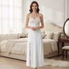 Women Satin Nightgown Silk Chemise V Neck Negligee Sleepwear with Adjustable Straps