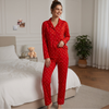 Women’s Red Heart Print Night Suit Set