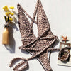 Pleasing Strings Sexy Tie Criss Cross Plunge Neck 1pc Brazilian Bathing Swimsuit
