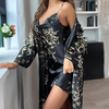 Pleasing Strings Women 5pcs Elegant Floral Print Nightgown Set